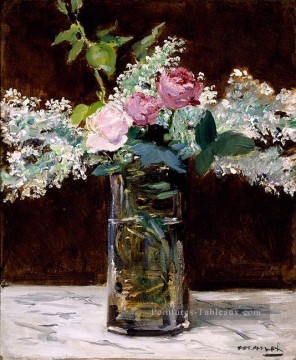 Édouard Manet œuvres - lilas et roses Édouard Manet